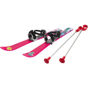 PLASTKON - Dětské lyže BABY SKI s vázáním 70 cm růžové