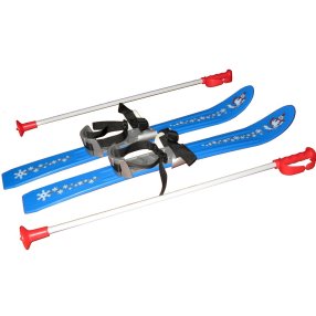 PLASTKON - Dětské lyže BABY SKI s vázáním 90 cm modré