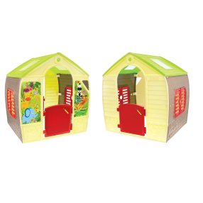 Mochtoys - Dětský zahradní domeček se zvířátky červený